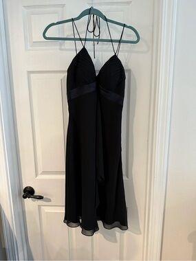 White House Black Market Black Spaghetti-Strap Cocktail Dress
